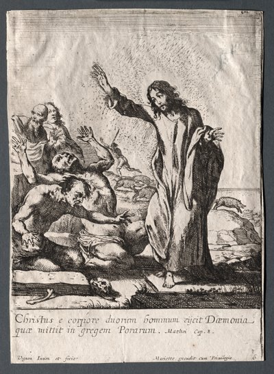 The Miracles of Jesus Christ: Christ Delivering the Possessed by Claude Vignon