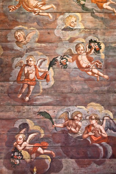 Locquirec (Finistère) / Saint-Jacques Church, Painted Vault Panelling (Photo) by Cleran