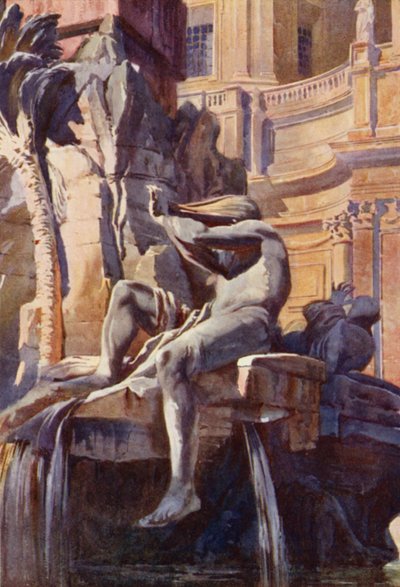 The Fountain of Piazza Navona, Rome by Commendator Formilli