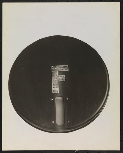 Feaster Film Feed Machine for phonograph records, cut-out or masked to produce a blank background by Company Byron