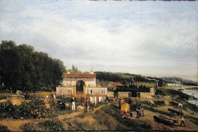 Entrance to the Village of Sevres by Constant Emile Troyon
