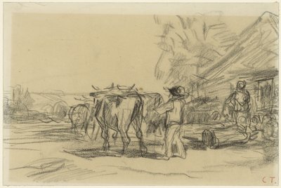 Man with a Team of Oxen by Constant Troyon