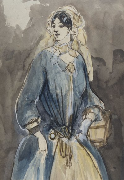 The Woman with the Basket by Constantin Guys