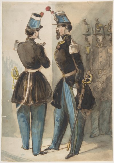 Officers of the Guard by Constantin Guys