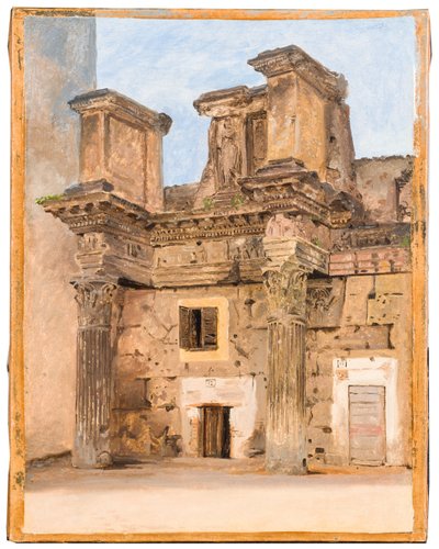 A Section of the Wall at Forum of Nerva in Rome by Constantin Hansen