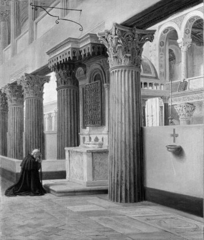 Interior of San Lorenzo fuori le mura by Constantin Hansen