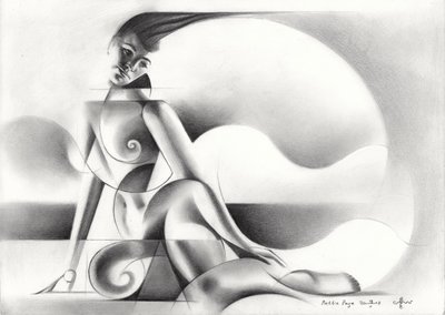 Abstract Geometric Nude by Corné Akkers