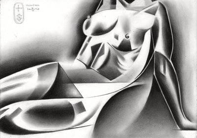 Cubist Female Recline by Corné Akkers