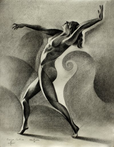 Dynamic Nude Dancer by Corné Akkers