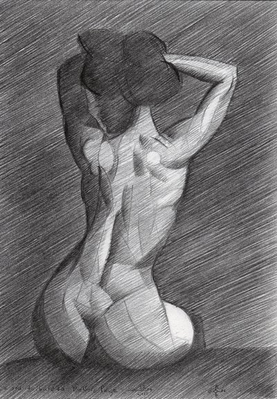 Geometric Nude Study by Corné Akkers