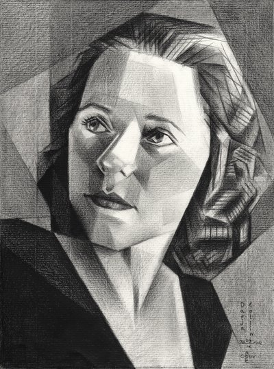 Geometric Woman Portrait by Corné Akkers