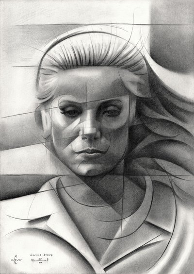 Geometric Woman Portrait by Corné Akkers