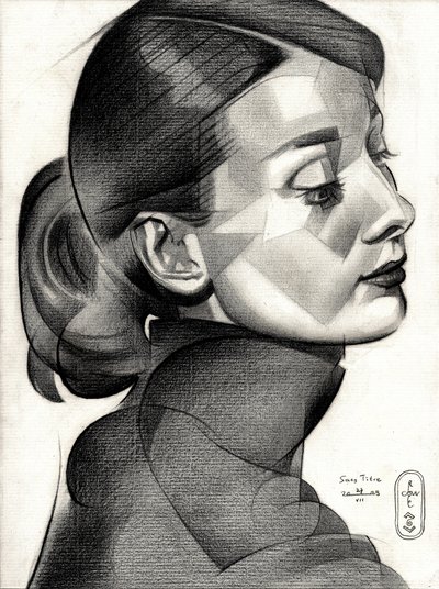 Geometric Woman Profile by Corné Akkers