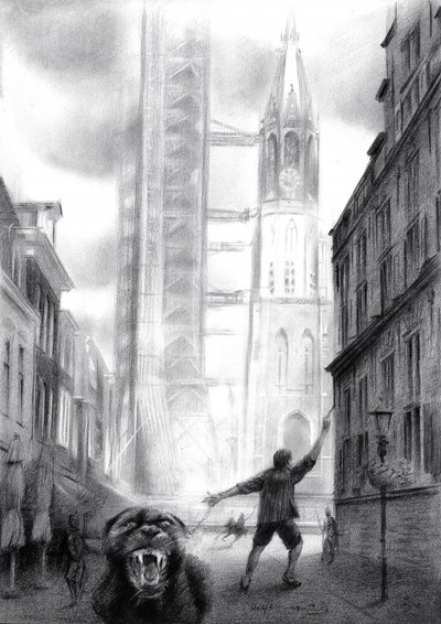 Gothic City Monster Dog by Corné Akkers
