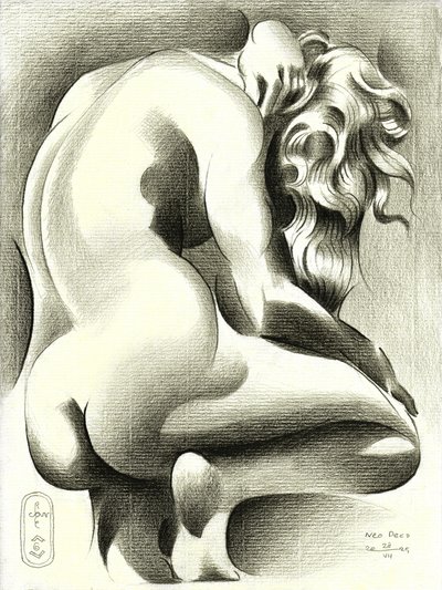 Graceful Nude Figure Study by Corné Akkers