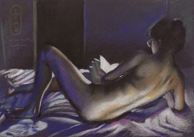 Nude Woman Reading by Corné Akkers