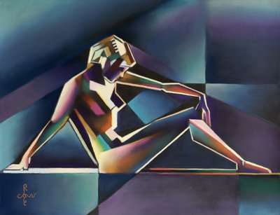 Pensive Geometric Woman by Corné Akkers