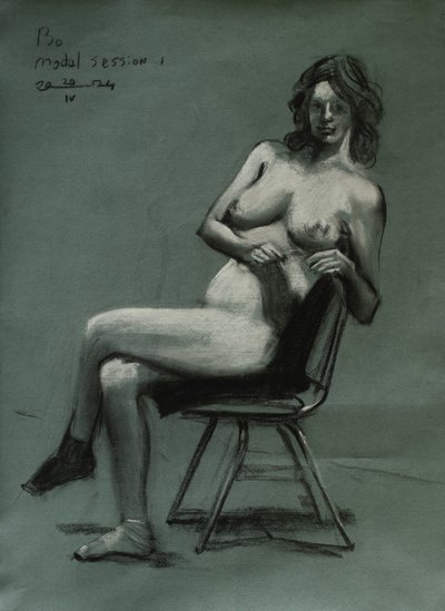 Pensive Seated Figure by Corné Akkers