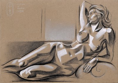 Reclining Nude Study by Corné Akkers