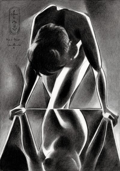 Reflected Female Form by Corné Akkers