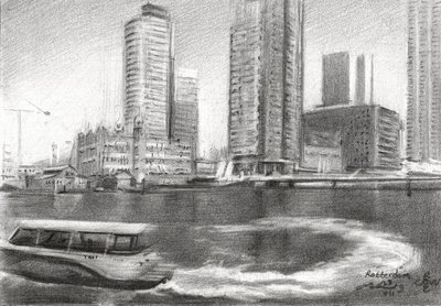 Rotterdam City Sketch by Corné Akkers