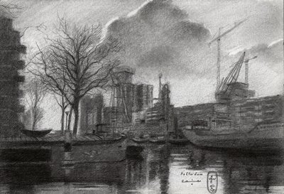 Rotterdam Winter Port Sketch by Corné Akkers