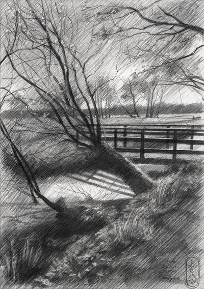 Rural Winter Landscape by Corné Akkers