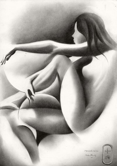 Sensual Reclining Woman by Corné Akkers