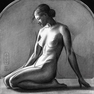 Serene Nude Figure Study by Corné Akkers