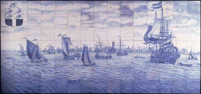 A Panoramic View of the Harbour of Rotterdam, c.1700 by Cornelis Boumeester