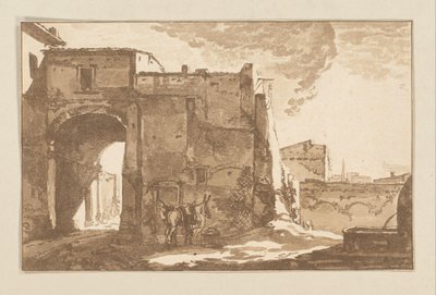 Gate with Traveler and Mule by Cornelis Brouwer