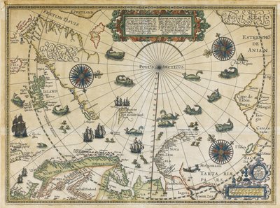 Map of Willem Barentsz Third Voyage, 1598 by Cornelis Claesz