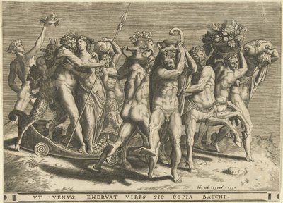 Bacchus and Venus in a Chariot Pulled by Centaurs by Cornelis Cort (rejected attribution)
