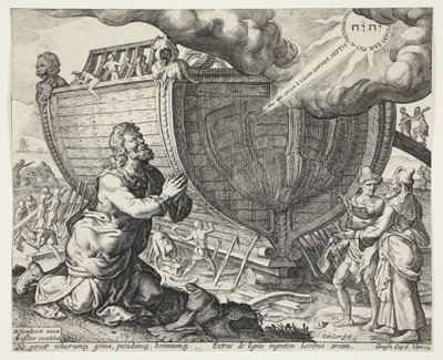 God Instructing Noah to Build the Ark by Cornelis Cort