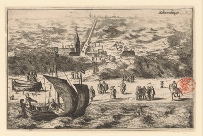 View of Scheveningen from the Sea by Cornelis Elandts