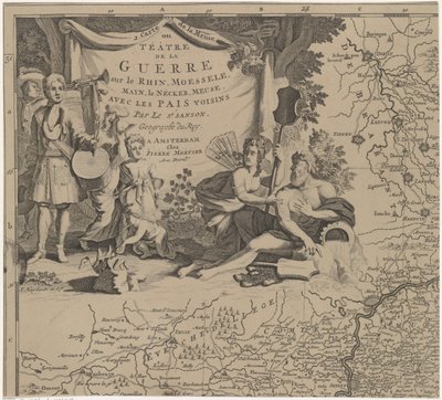 Map of the Region East and South of Brussels and the County of Namur (top left sheet), Carte de la Meuse ou Théâtre de la Guerre sur le Rhein, Moessele, Mayn, le Necker, Meuse avec les pais voisins (title on object) by Cornelis Huyberts