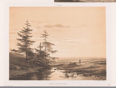 Landscape with Sunset by Cornelis Lieste