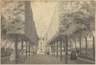 Ladies and Gentlemen Enjoying a Dutch Garden by Cornelis Pronk