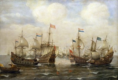 A clash between the Spanish and the Dutch, around 1630 by Cornelis Verbeeck