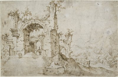Ruined Landscape by Cornelis van Poelenburch