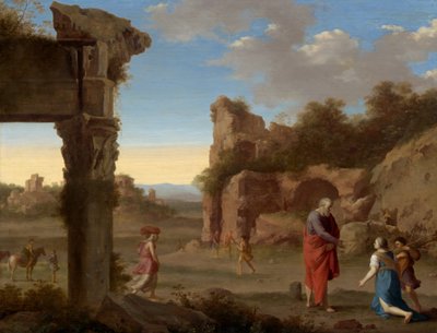 The Prophet Elijah and the Widow of Zarephath, c. 1630 by Cornelis van Poelenburch