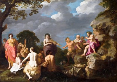 The Musical Contest between Apollo and Marsyas by Cornelis van Poelenburgh or Poelenburch