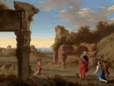 The Prophet Elijah and the Widow of Zarephath, c.1630 by Cornelis van Poelenburgh or Poelenburch