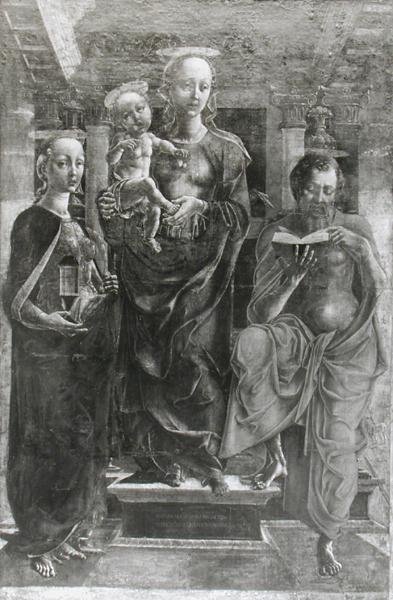 The Virgin and Child with Mary Magdalene and St. Jerome by Cosimo Tura