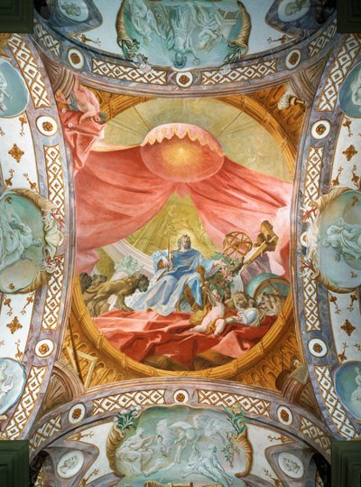 Monastery Saint Emmeran: Ceiling Fresco in the Library, King Solomon by Cosmas Damian Asam
