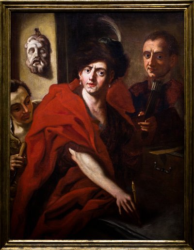Self-portrait with his brothers by Cosmas Damian Asam
