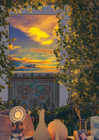 Golden Hour Window View by CosmoZach