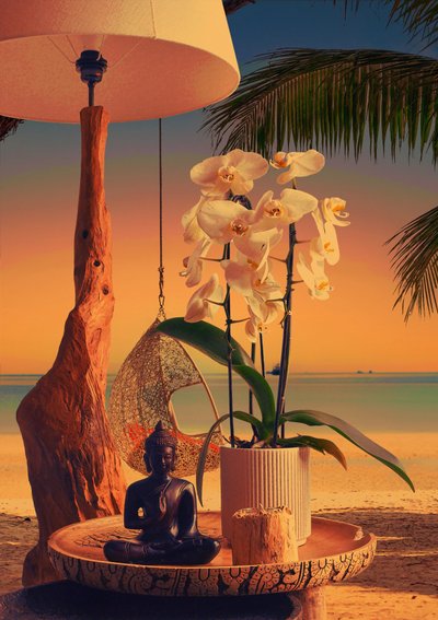 Orchid Buddha Beach Sunset by CosmoZach
