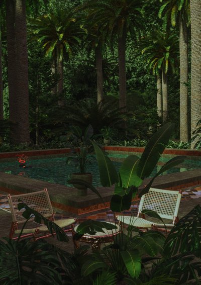 Tropical Poolside Retreat by CosmoZach