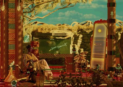 Woman in Exotic Dreamscape by CosmoZach